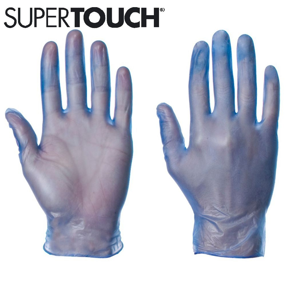 Supertouch Vinyl Gloves (Powder-Free) - Blue