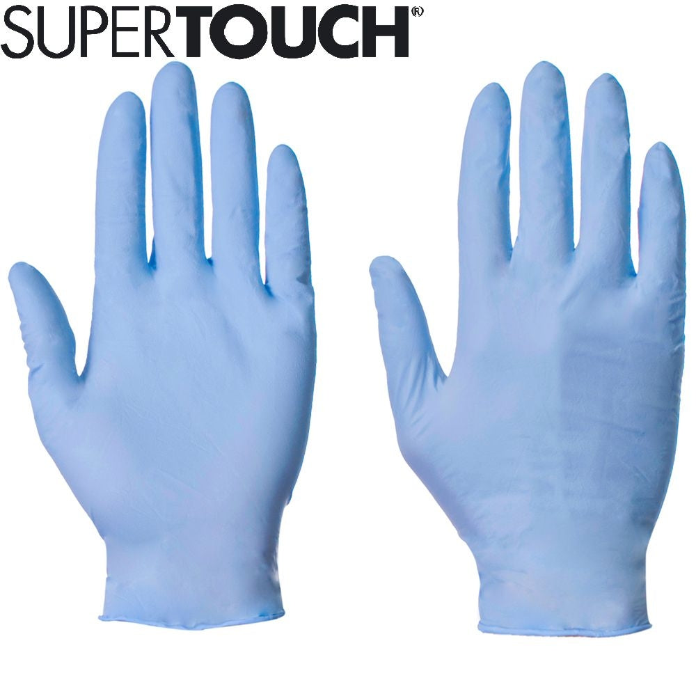 Supertouch Nitrile Gloves (Powder-Free) - Blue