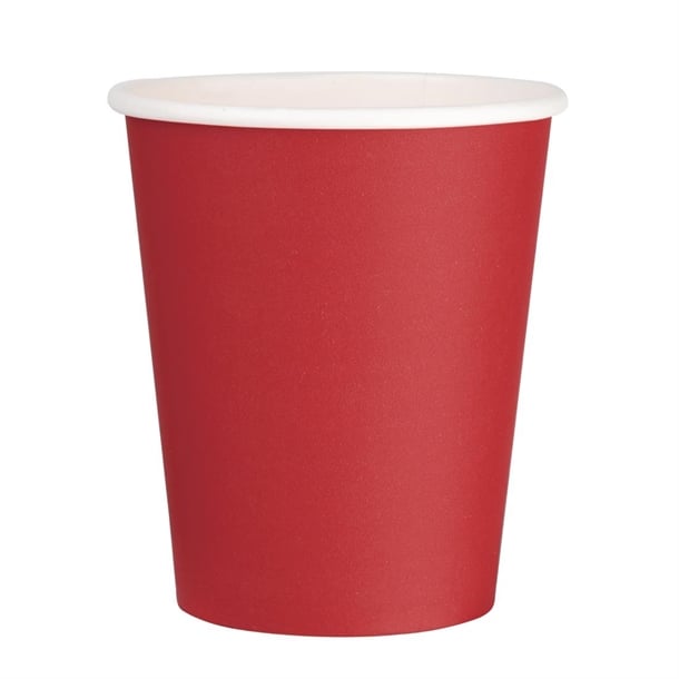 Fiesta Recyclable Single Wall Takeaway Coffee Cups Red 340ml / 12oz