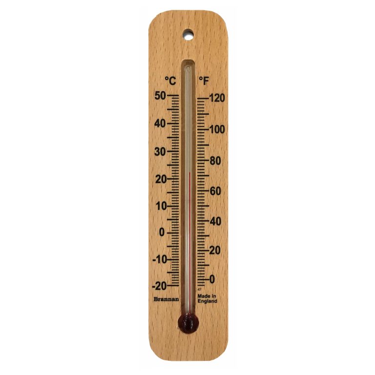 Brannan Wooden Spirit Wall Thermometer
