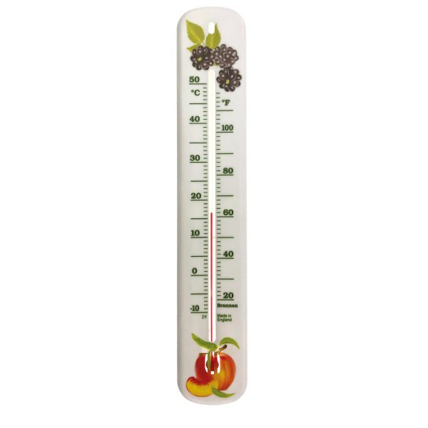 Brannan White Wall Thermometer with Fruit Design