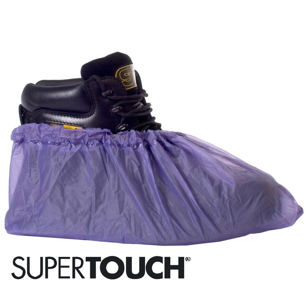 Supertouch PVC Overshoes (Blue) - Pack of 50 (25 Pairs) - Extra Large