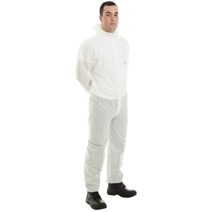 Disposable Supertouch Supertex® SMS Type 5/6 White Coverall