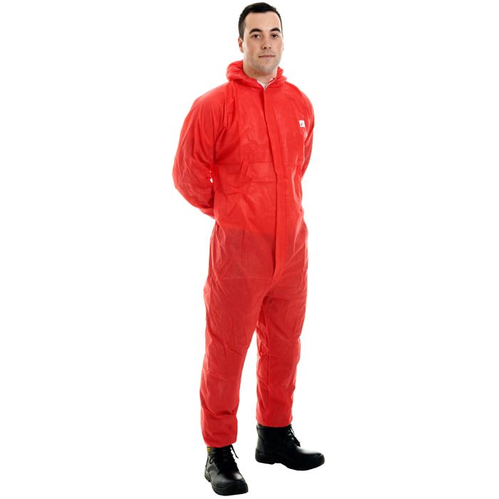 Disposable Supertouch Supertex® SMS Type 5/6 Red Coverall