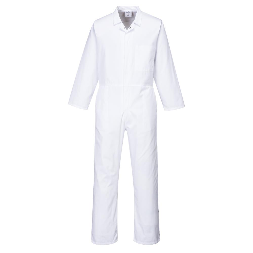 Embroidered Food Coverall - White