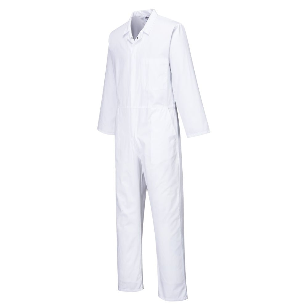 Embroidered Food Coverall - White