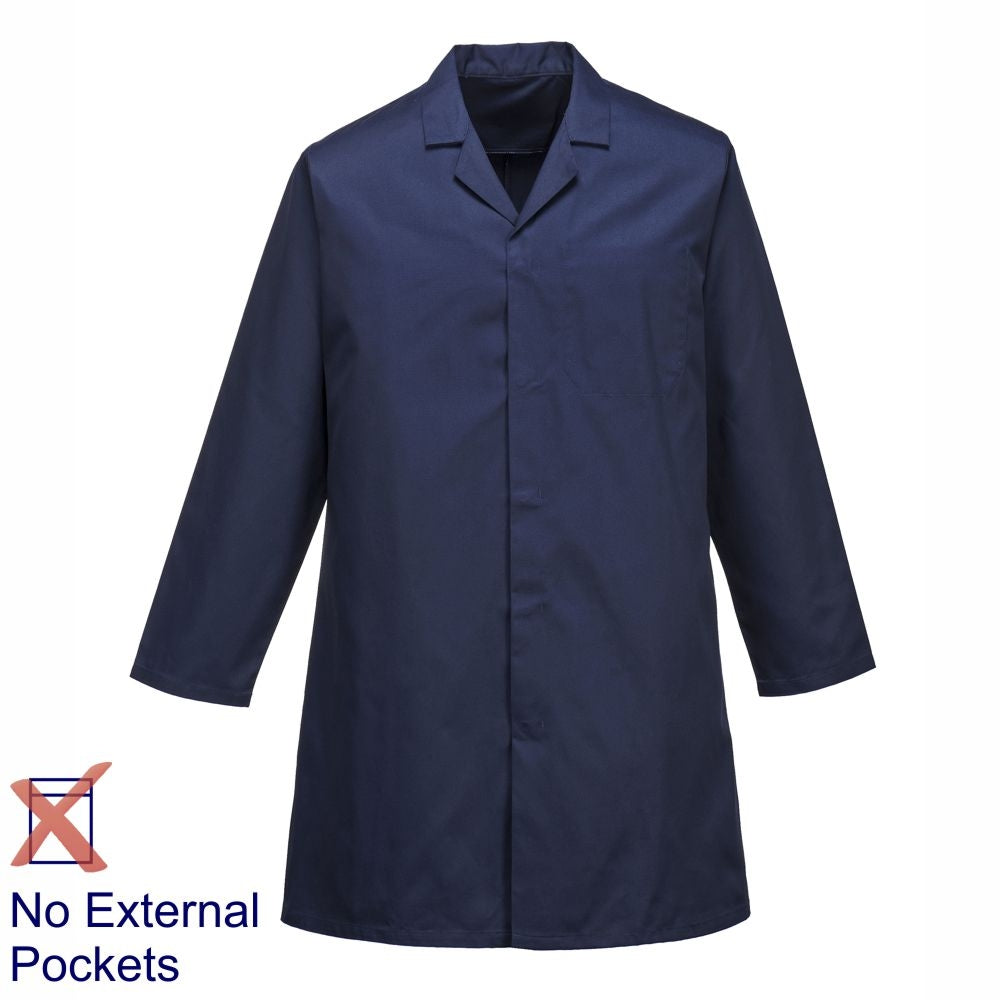 Portwest Food Trade Coat (No External Pockets) - Navy
