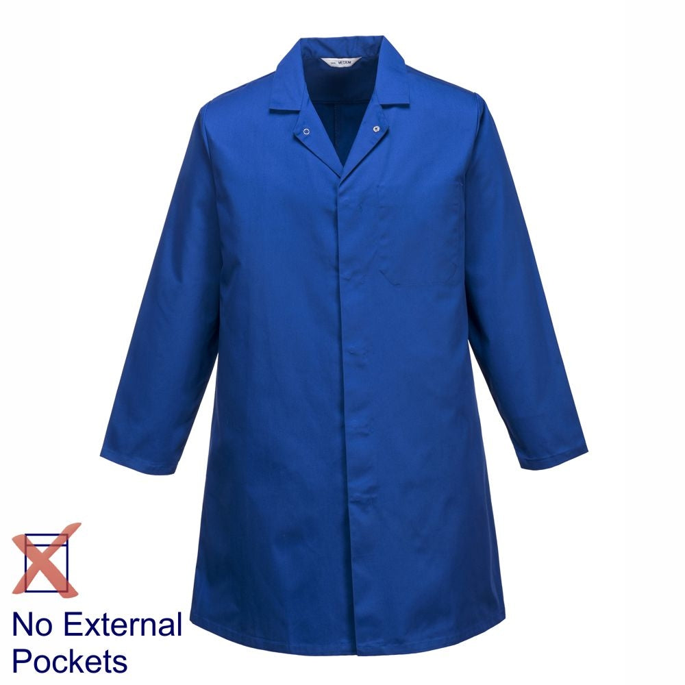 Portwest Food Trade Coat (No External Pockets) - Royal Blue