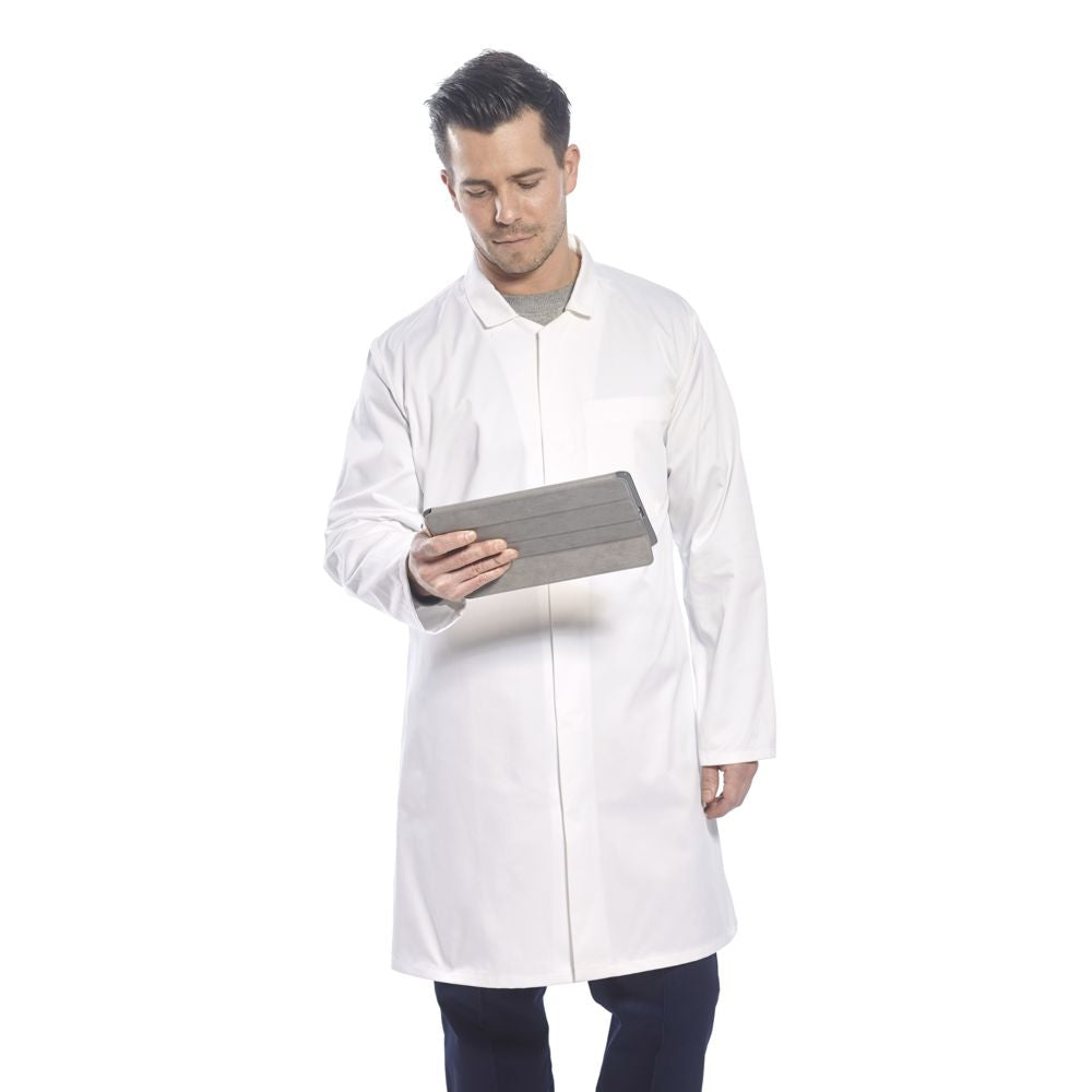 Portwest Food Trade Coat (No External Pockets) - White
