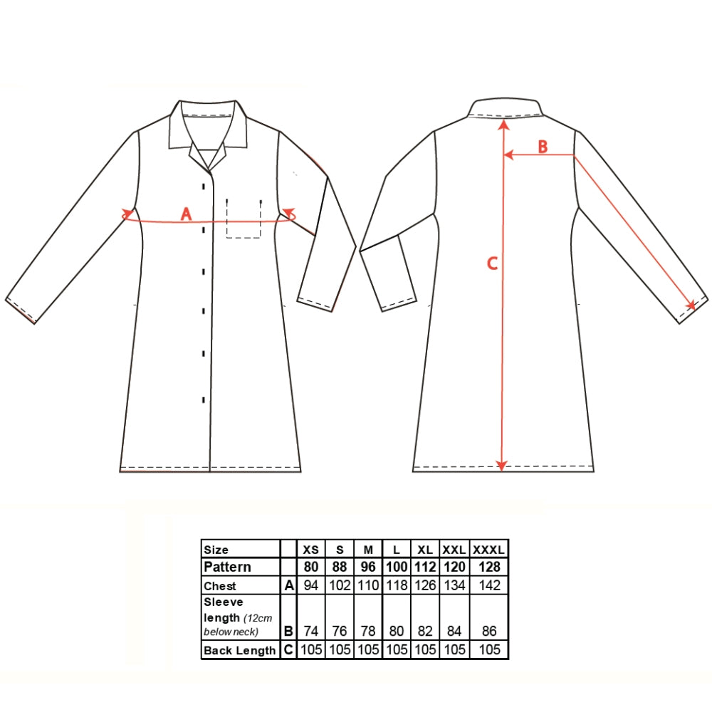 Embroidered Portwest Ladies White Food Trade Coat (No External Pockets)