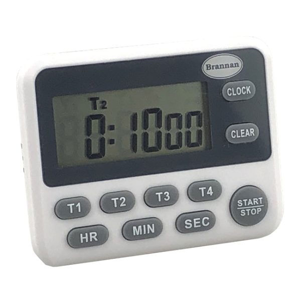 Brannan Four-Way Digital Kitchen Timer & Clock
