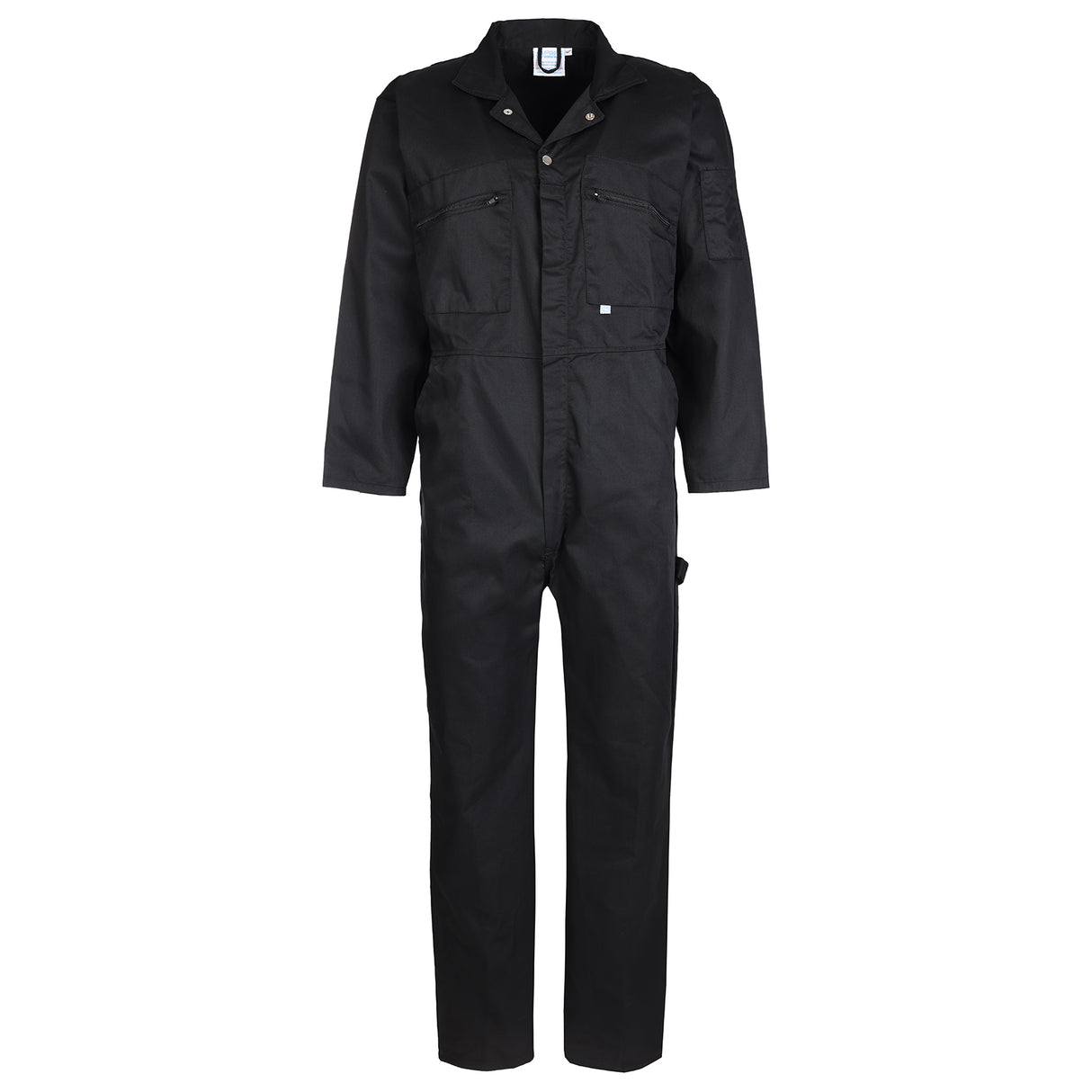 Mens Black 240gm Coveralls Zip Front