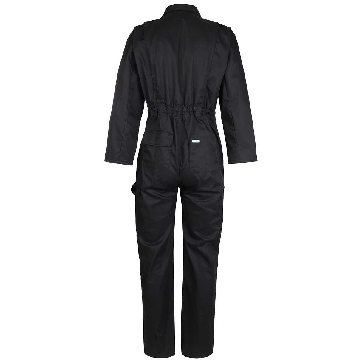 Mens Black 240gm Coveralls Zip Front