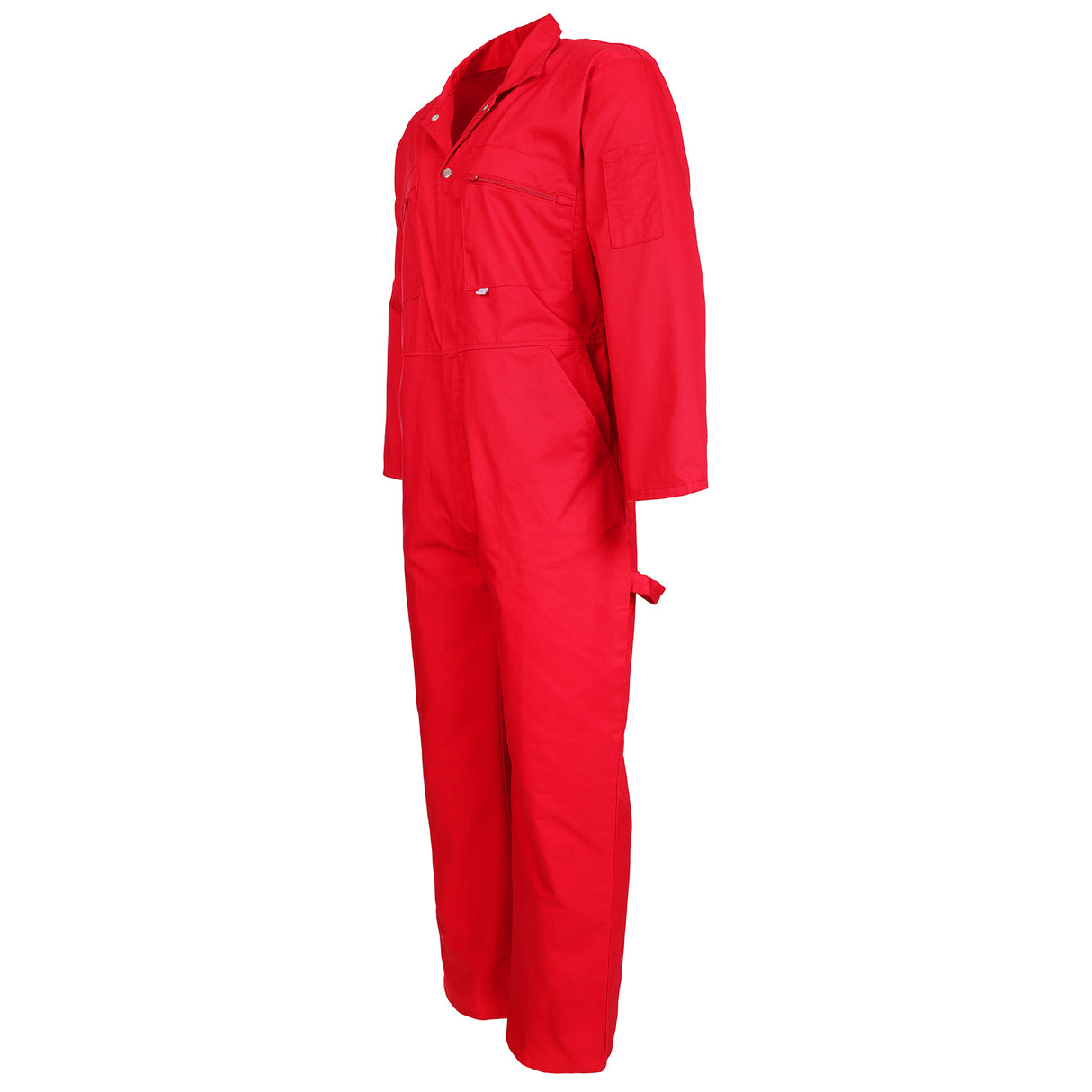 Mens Red 240gm Coveralls Zip Front