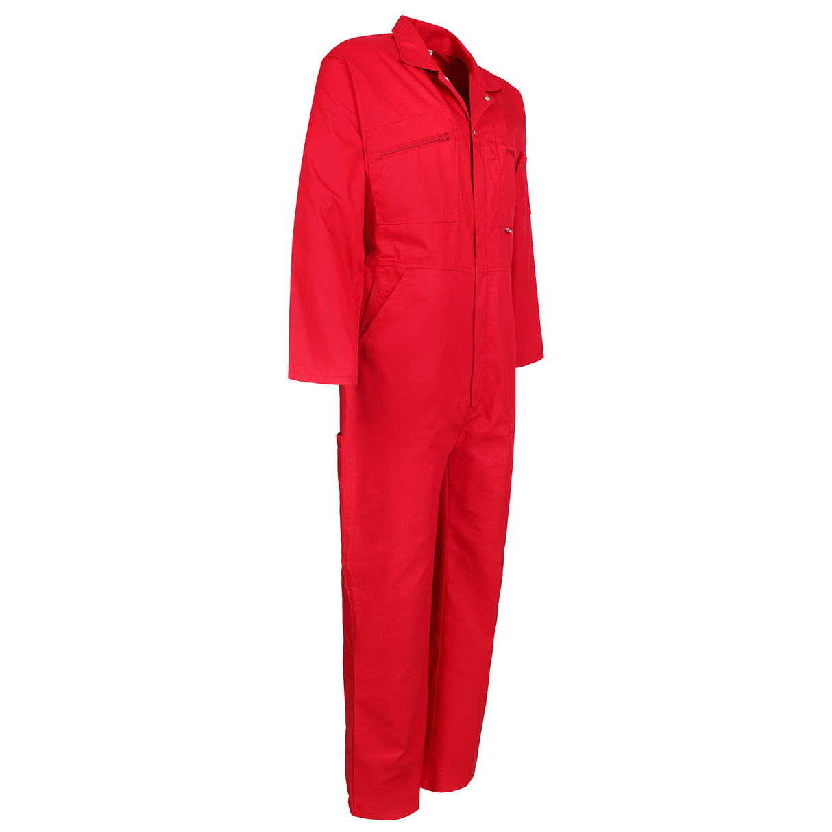 Mens Red 240gm Coveralls Zip Front
