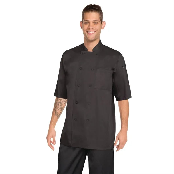 Chef Works Montreal Chef Jacket Black (Short Sleeve)