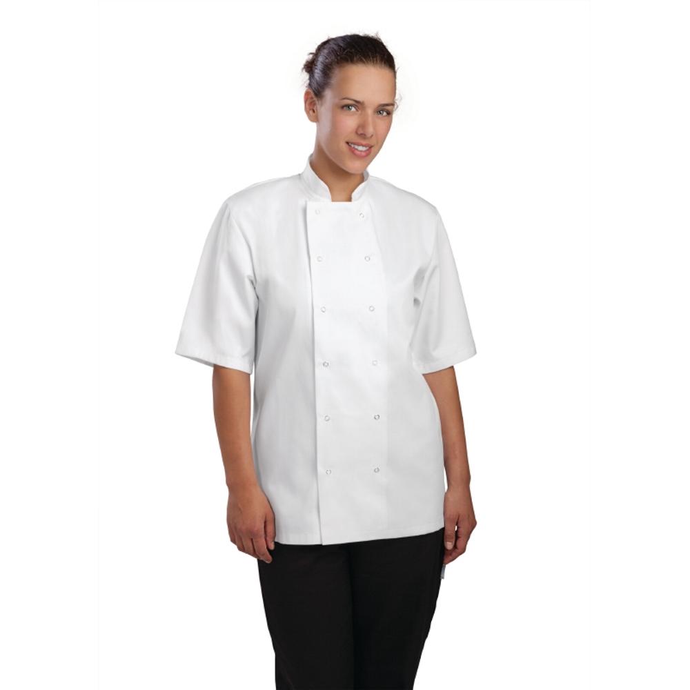 Vegas Chefs Jacket (Short Sleeve) - White (2XL)