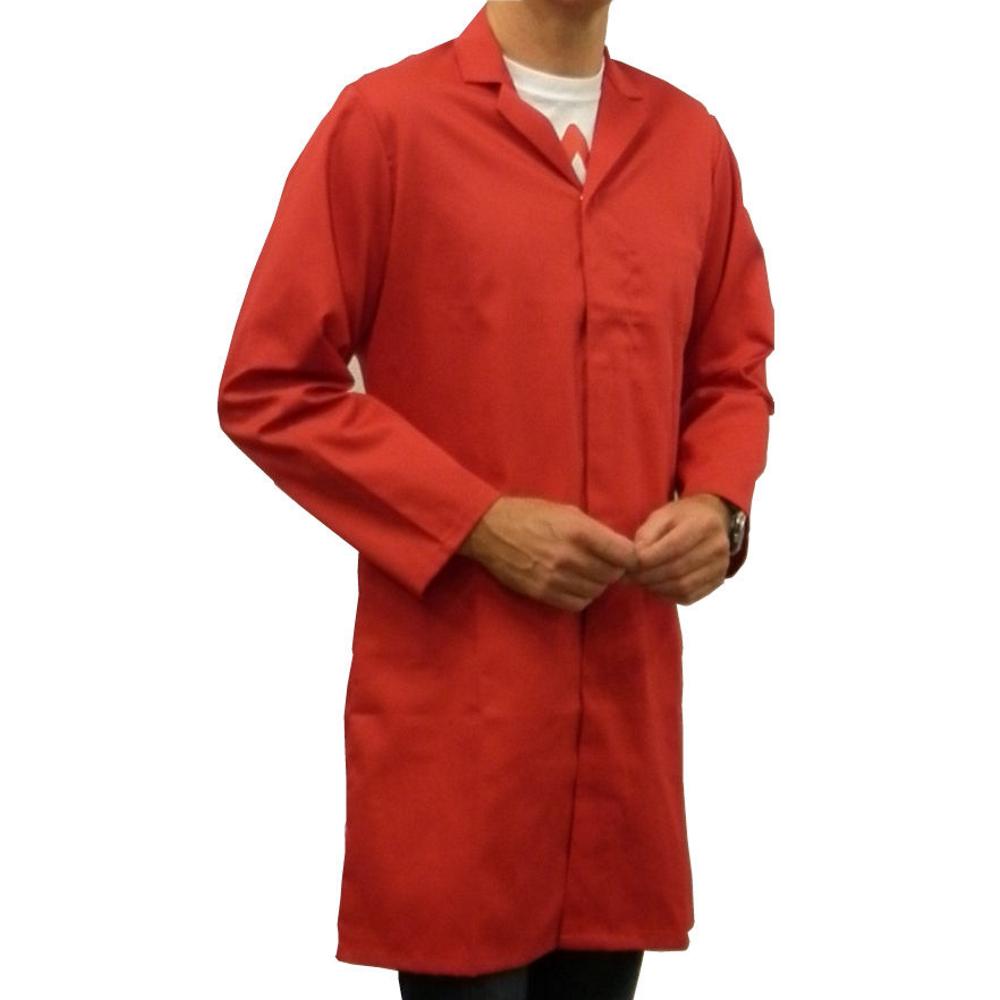 Men's (Unisex) Red Food Trade / Warehouse Coats (No External Pockets)