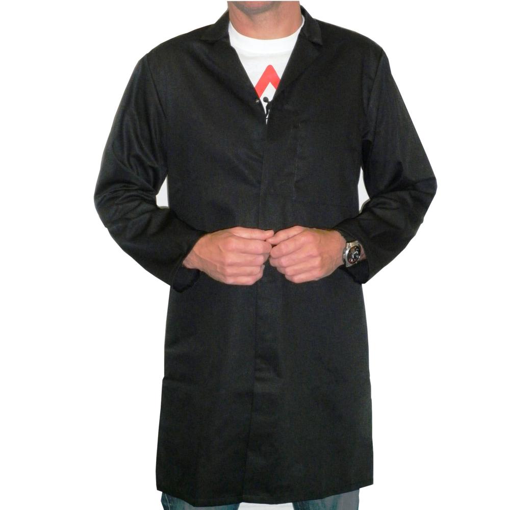 Men's (Unisex) Black Food Trade / Warehouse Coats (No External Pockets)