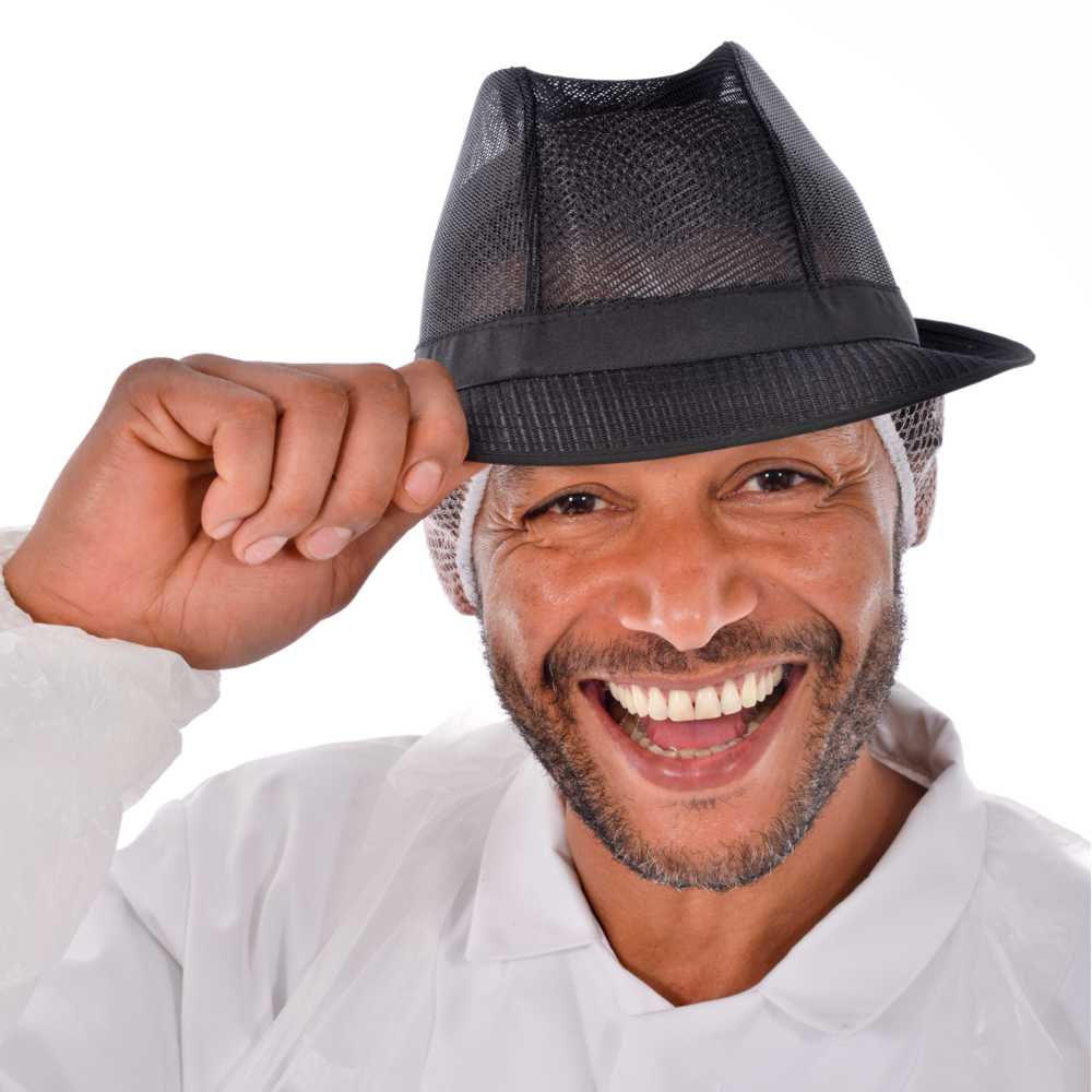 Black Trilby with Snood