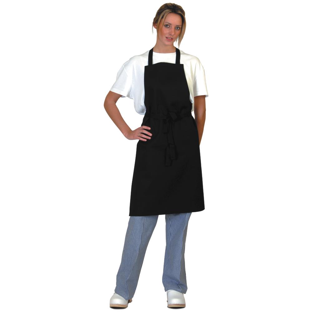 Black Full Length Bib Apron