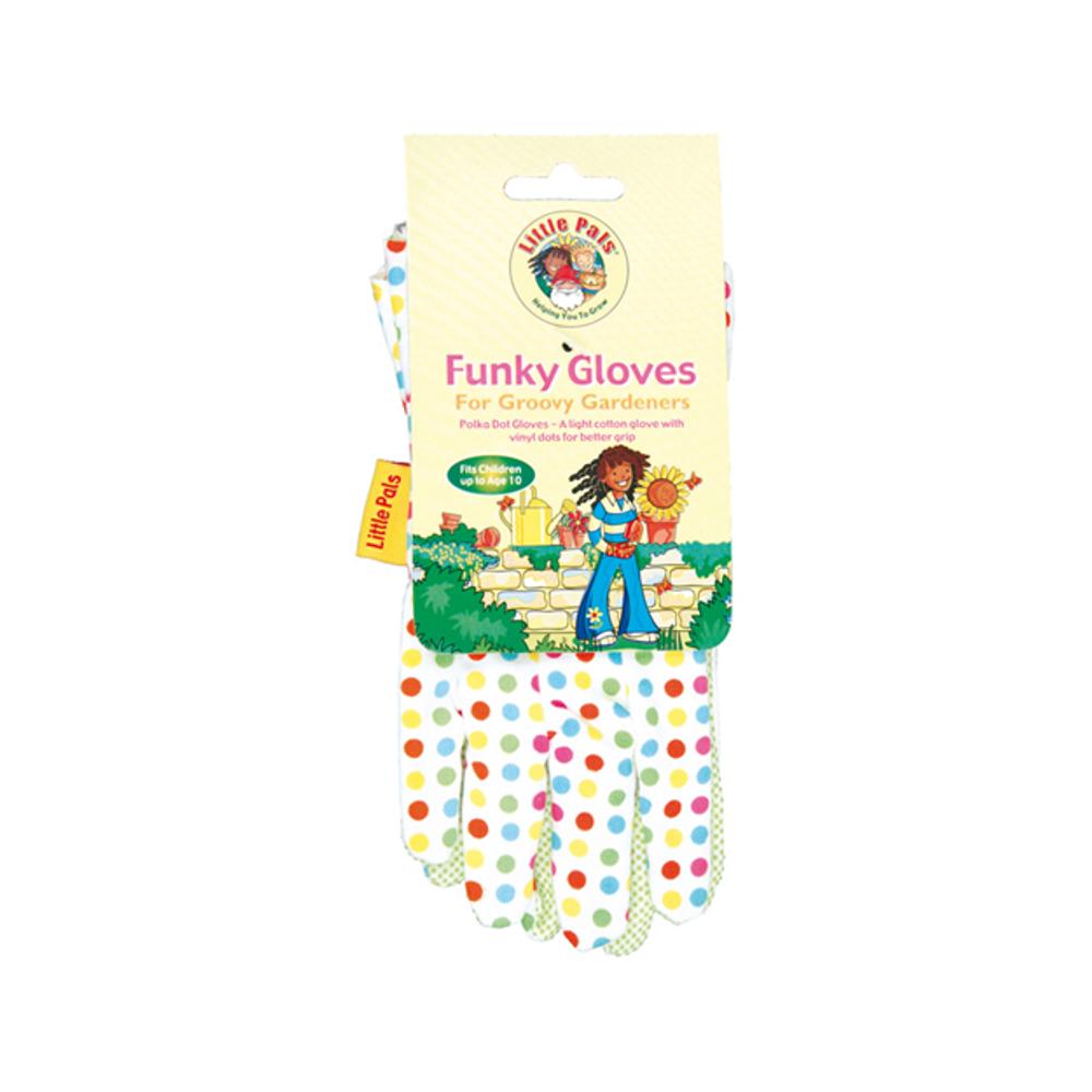 Kids Polka Dot Gardening Gloves