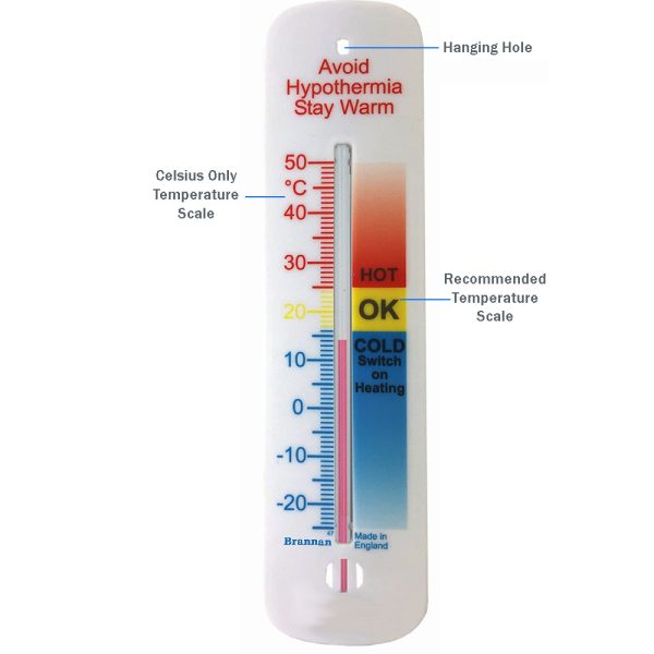 Brannan Hypothermia Wall Spirit Thermometer