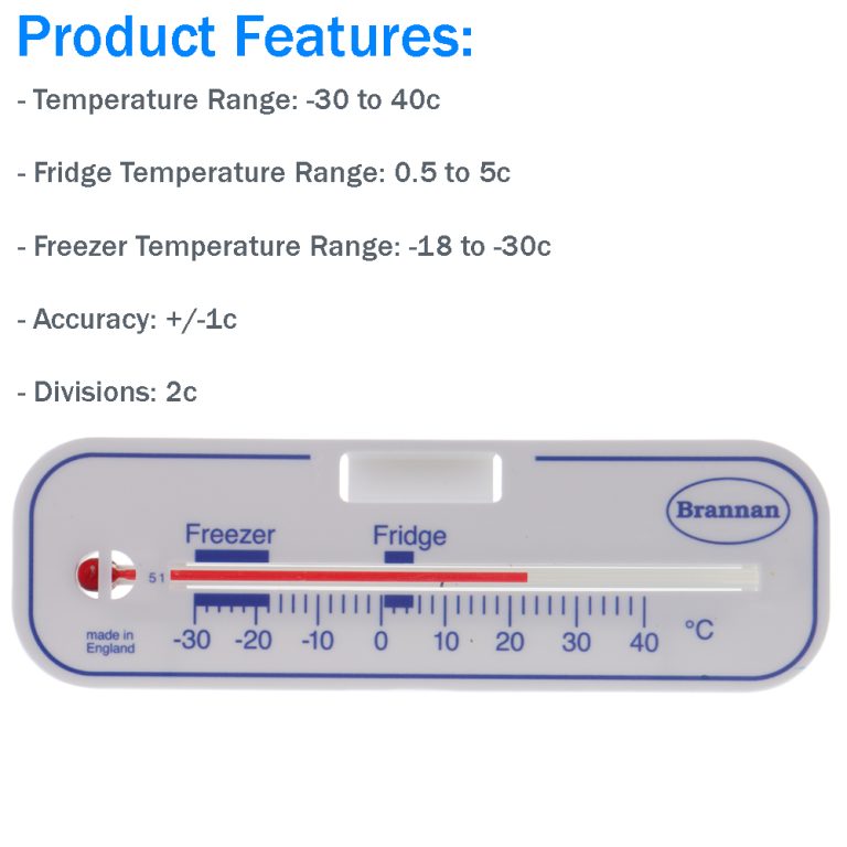 Brannan Horizontal Fridge Freezer Spirit Thermometer