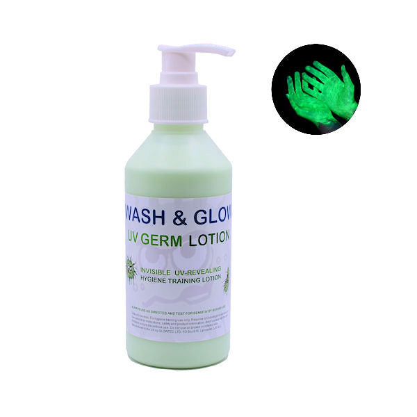 UV Hand & Germ Hygiene Training Lotion - Blue or Green