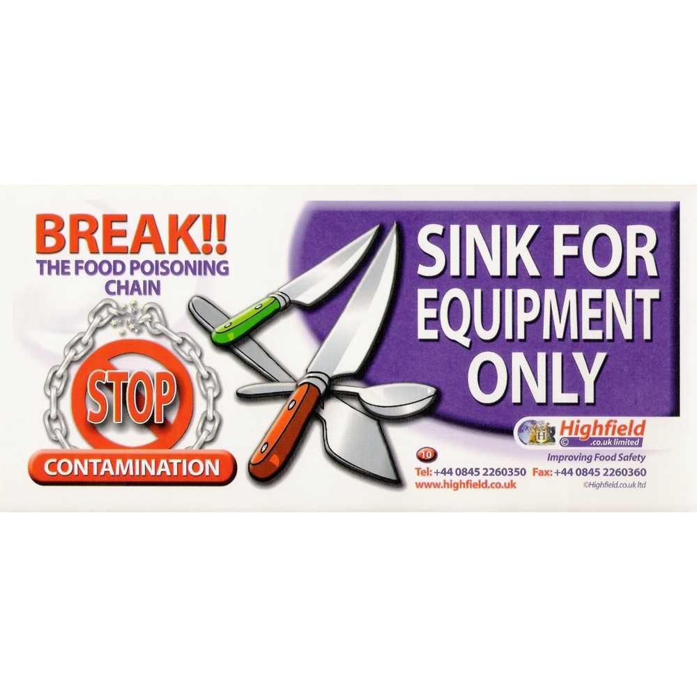 Sink For Equipment Only