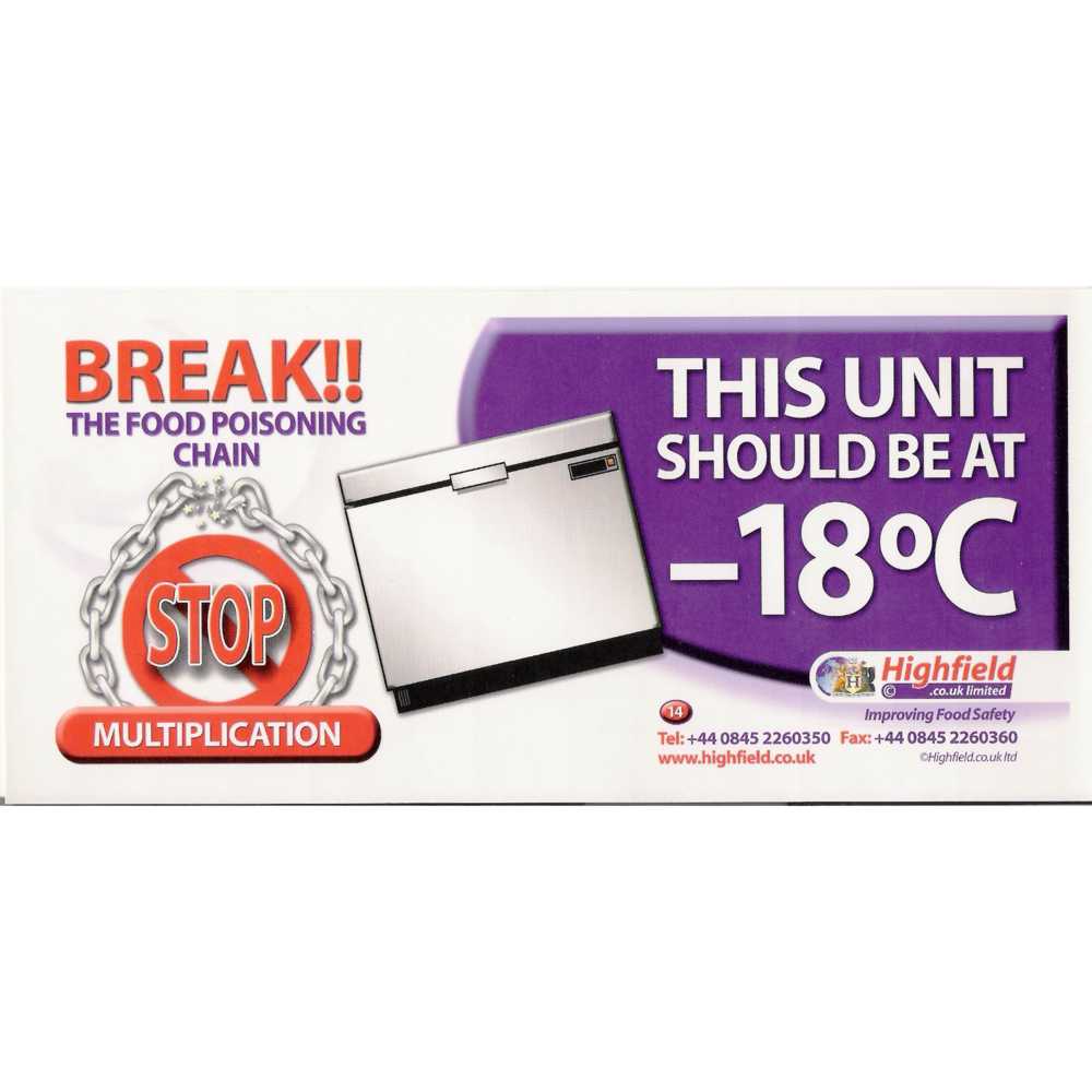 This Unit Should Be Kept At -18°C