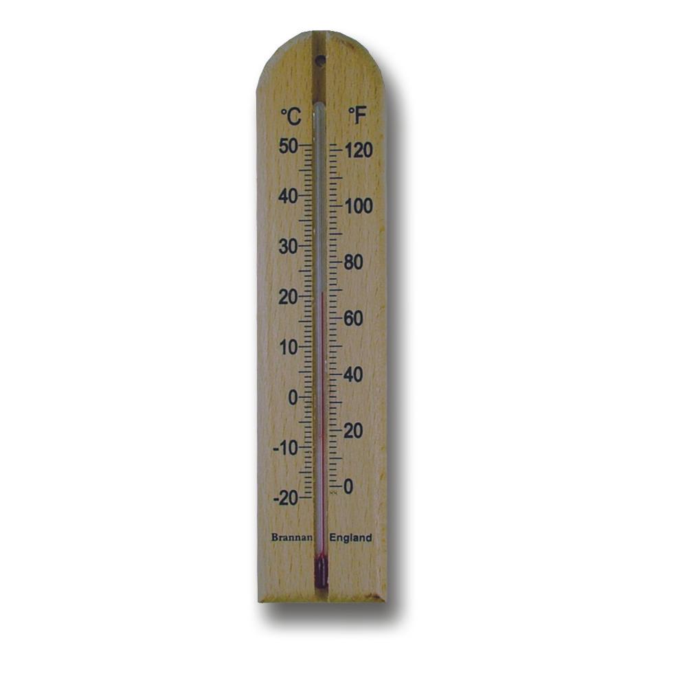 Brannan Wooden Spirit Wall Thermometer