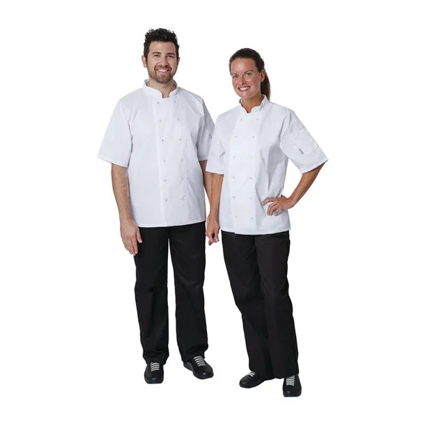 Vegas Chefs Jacket (Short Sleeve) - White