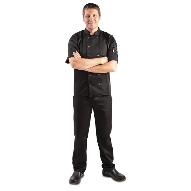 Vegas Chefs Jacket (Short Sleeve) - Black