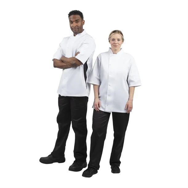 Whites Nevada Unisex Chef Jacket Black & White