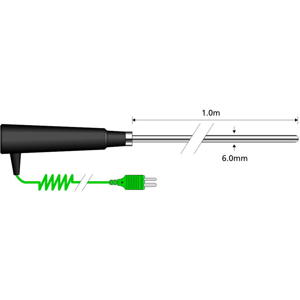 Comark Semi-Flexible Air Probe - Long Stem Very High Temperature (AK25M)