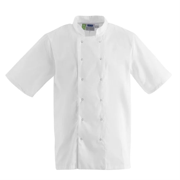 Boston White Chef Jacket (Short Sleeve)