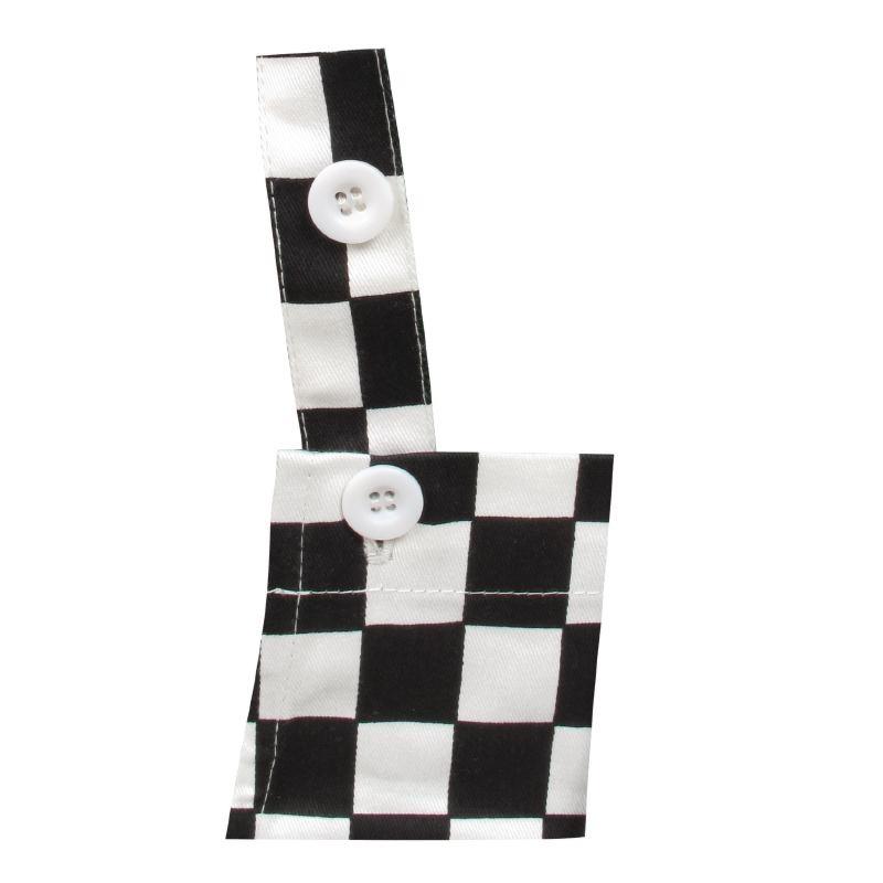 Childrens Bib Apron Big Black and White Check