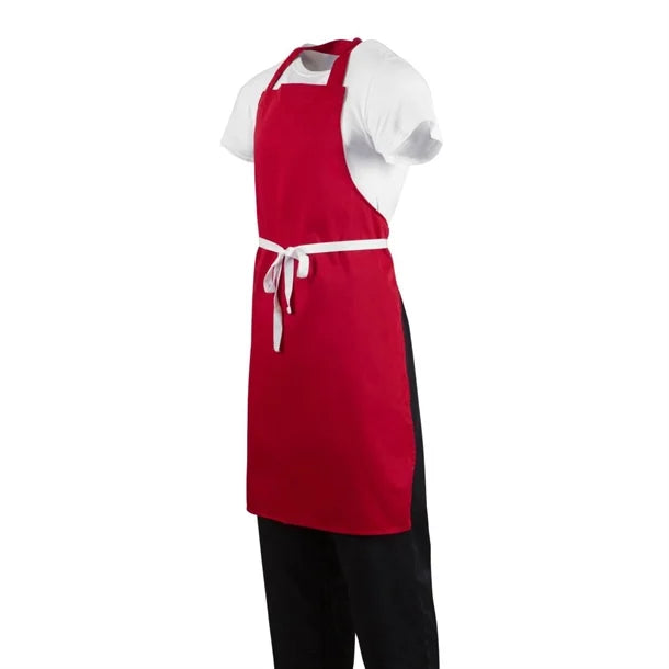Red Full Length Bib Apron