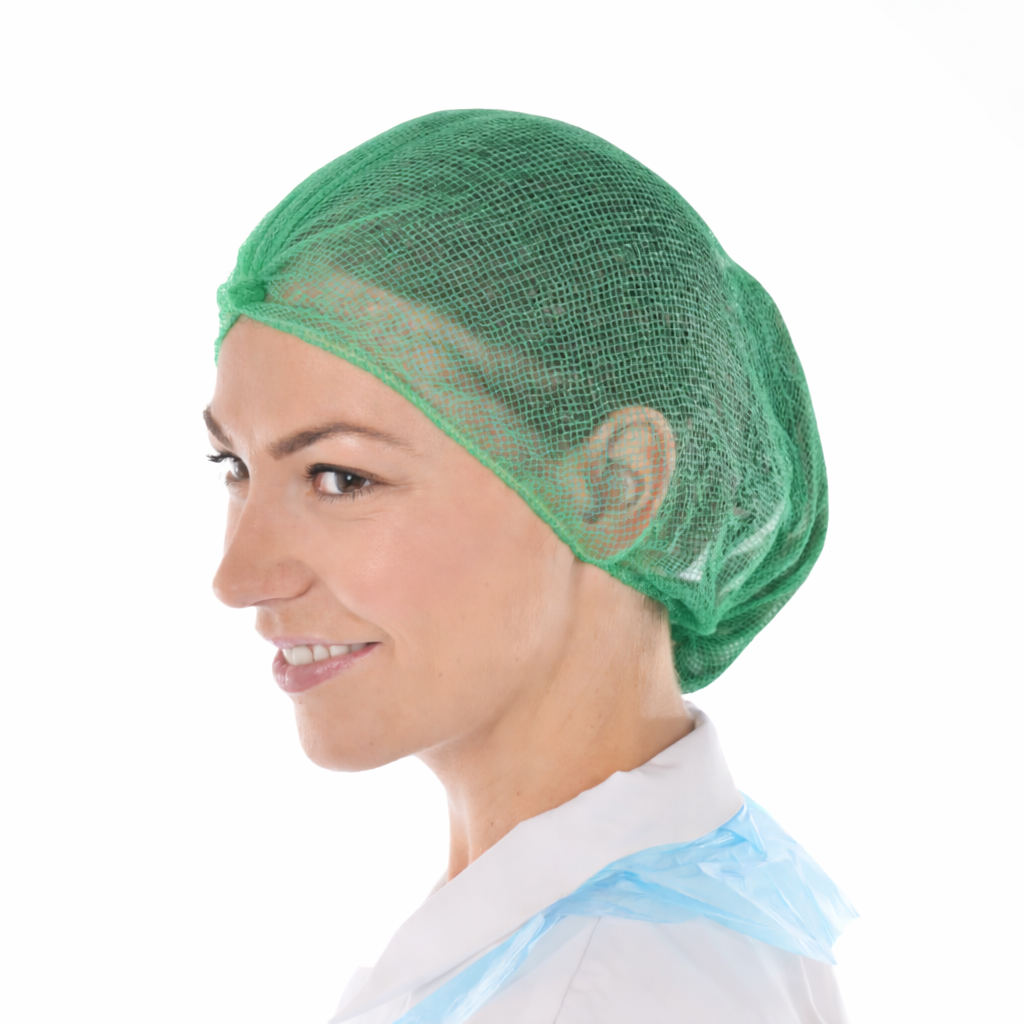 Disposable Green Close Mesh Hairnets