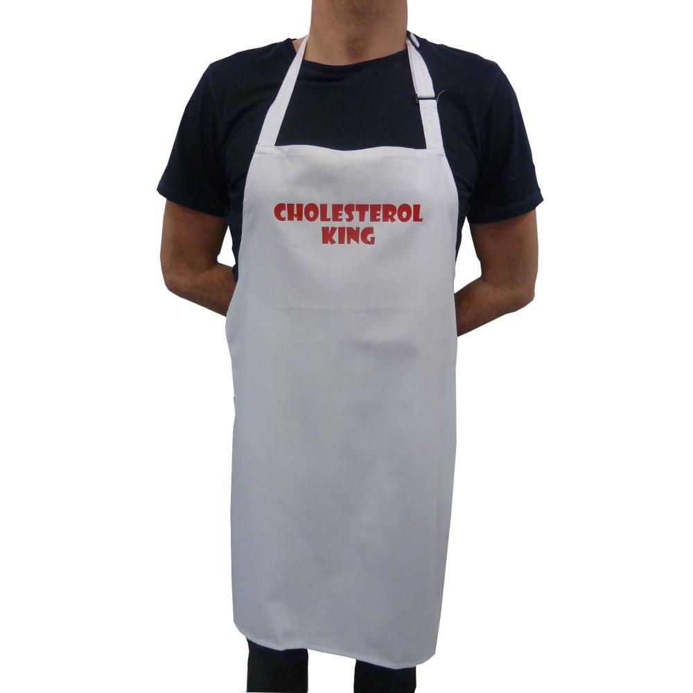 Cholesterol King White Bib Apron