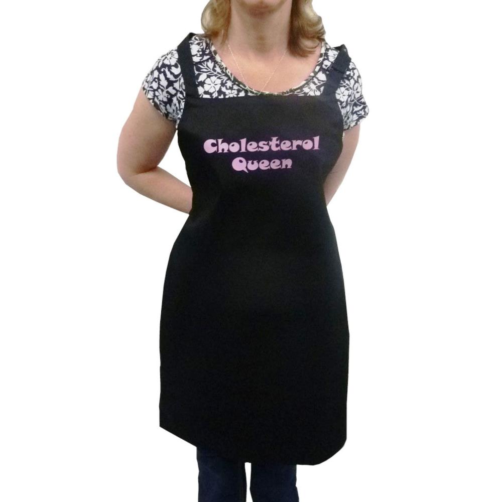 Cholesterol Queen Black Bib Apron