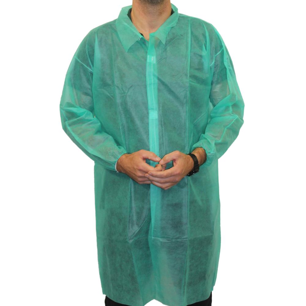 Non-Woven Coat (Velcro Fastening) - Green