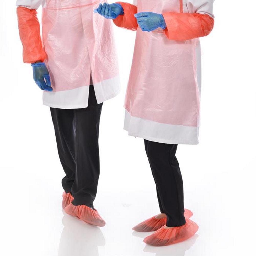 Red Disposable Overshoes - Pack of 100 (50 Pairs)