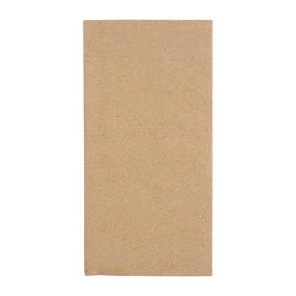 Fiesta Recyclable Recycled Dinner Napkin Kraft 40x40cm 2ply 1/8 Fold (2000 Pack)