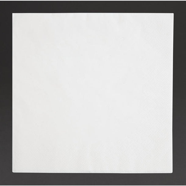 Fiesta Recyclable Dinner Napkins White 40x40cm 3ply 1/4 Fold (1000 Pack)