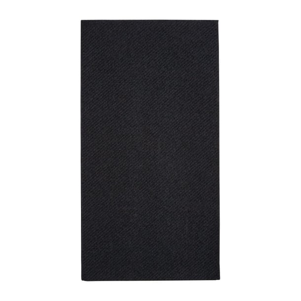 Fiesta Recyclable Premium Tablin Dinner Napkin Black 40x40cm Airlaid 1/8 Fold (500 Pack)