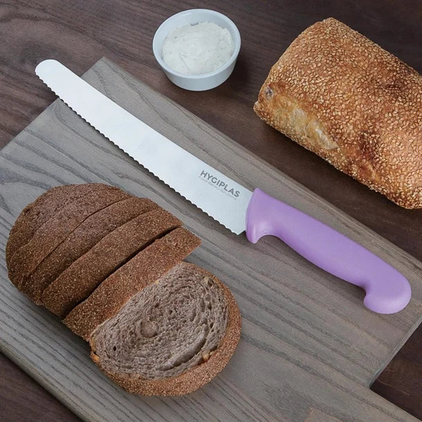 Hygiplas Serrated Pastry Knife Purple 25.4cm