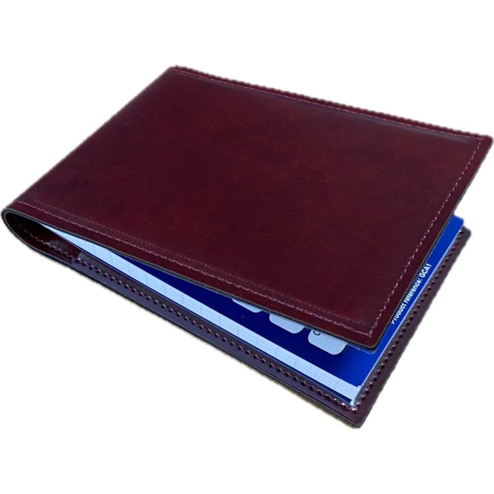 Hard Backed Leather-Look PVC Notebook Wallet