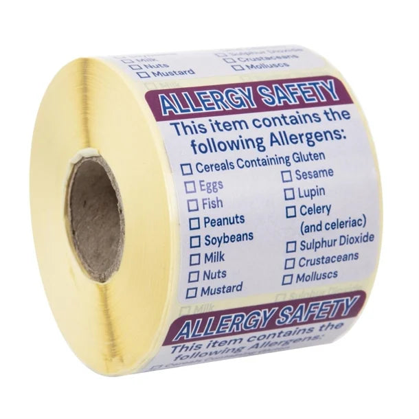 Vogue Allergen Food Labels (500 Pack)